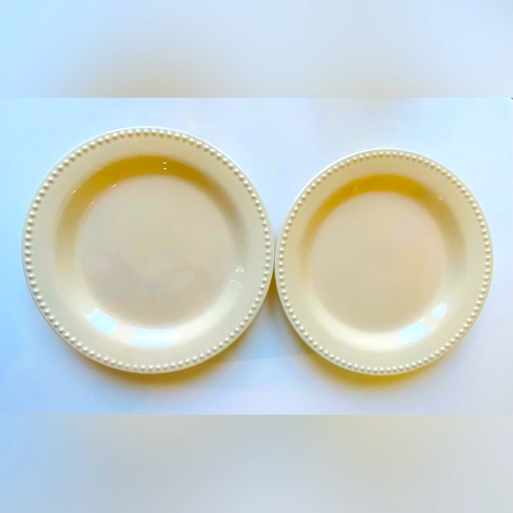 Pottery Barn Emma Yellow 2 Dinner plates